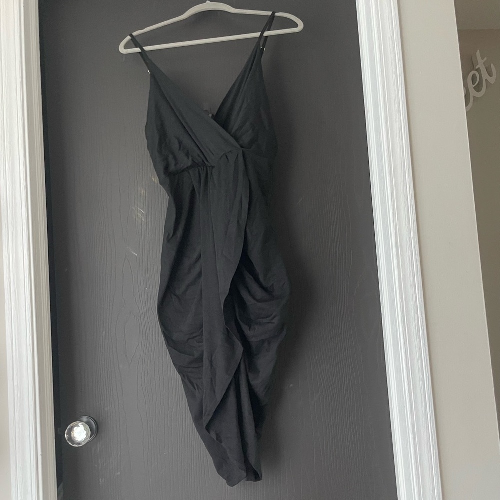Black spaghetti strap dress